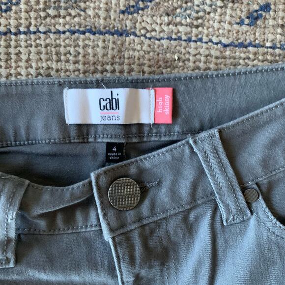 WOMEN'S CABI High Skinny Jeans size 4 GREY - Picture 3 of 4